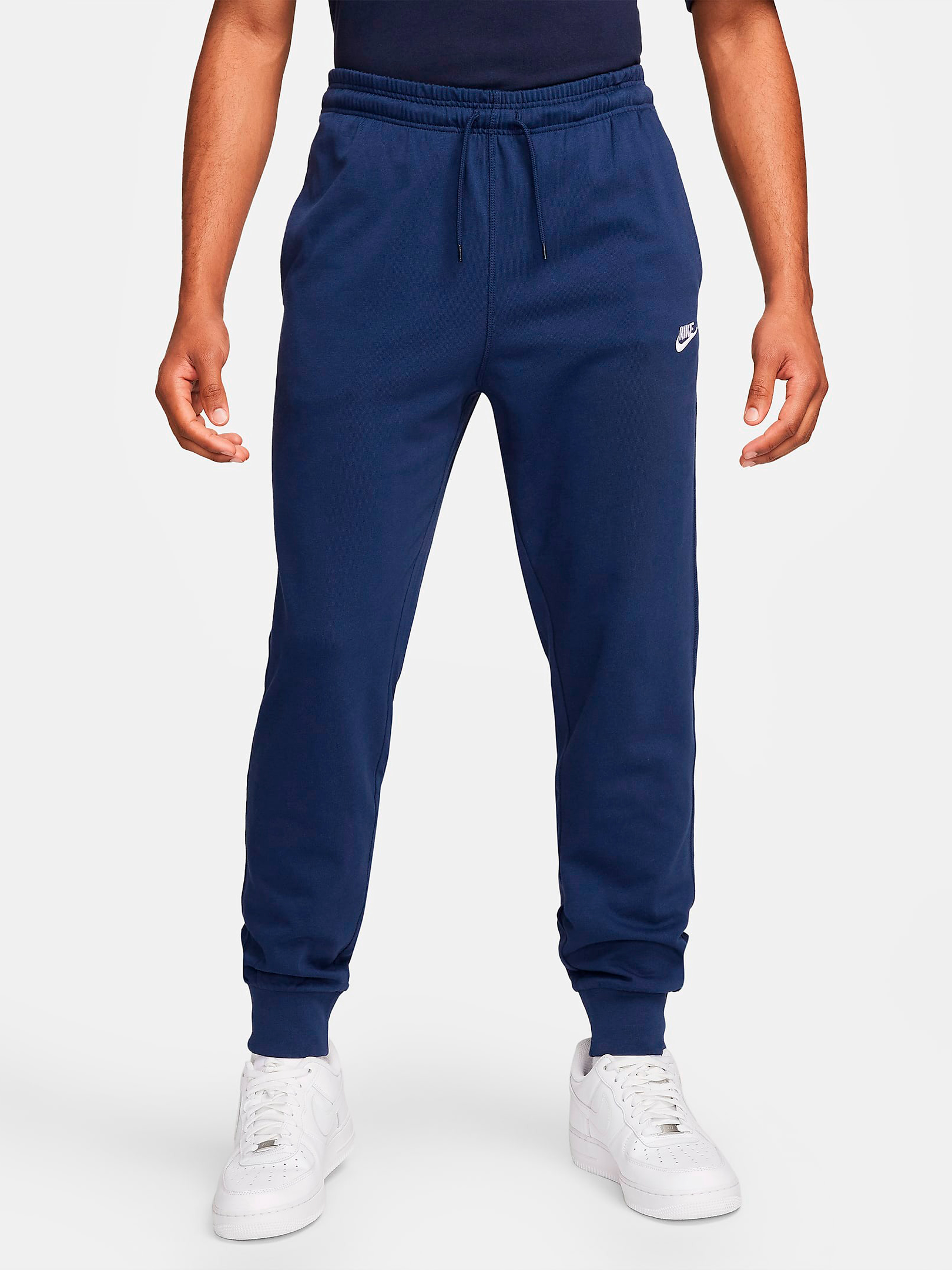 Акція на Спортивні штани чоловічі Nike M Nk Club Knit Jogger FQ4330-410 M Темно-сині від Rozetka