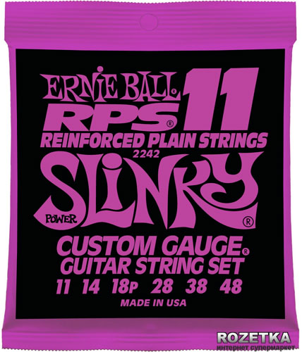 

Ernie Ball RPS Reinforced Plain RPS-11 Power Slinky Nickel Wound (P02242)