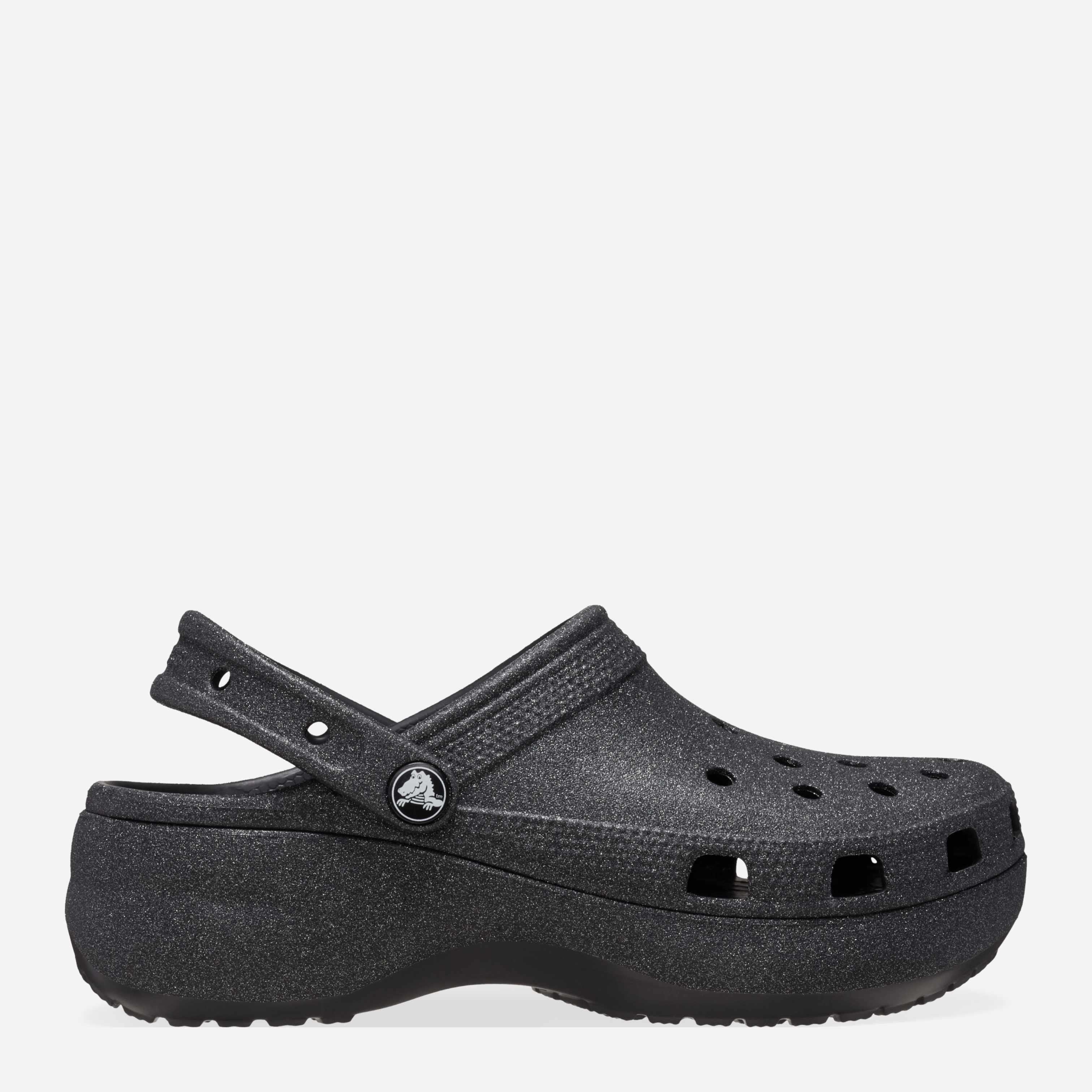 Акція на Жіночі крокси Crocs Classic Platform Glitter Clog W 207241-001 38-39 Чорні від Rozetka