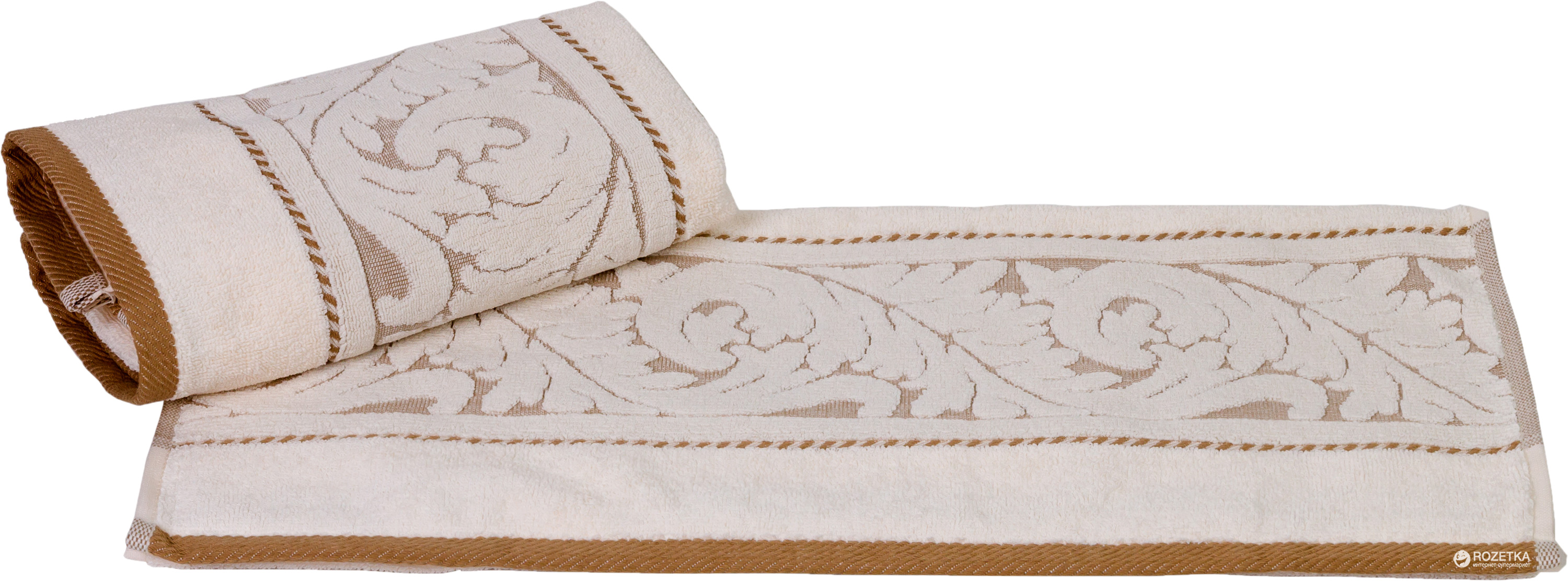 

Махровое полотенце с жаккардовым бордюром Hobby Sultan 70x140 Cream