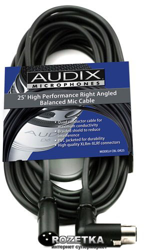

Микрофонный кабель Audix CBL DR25 7.62 м