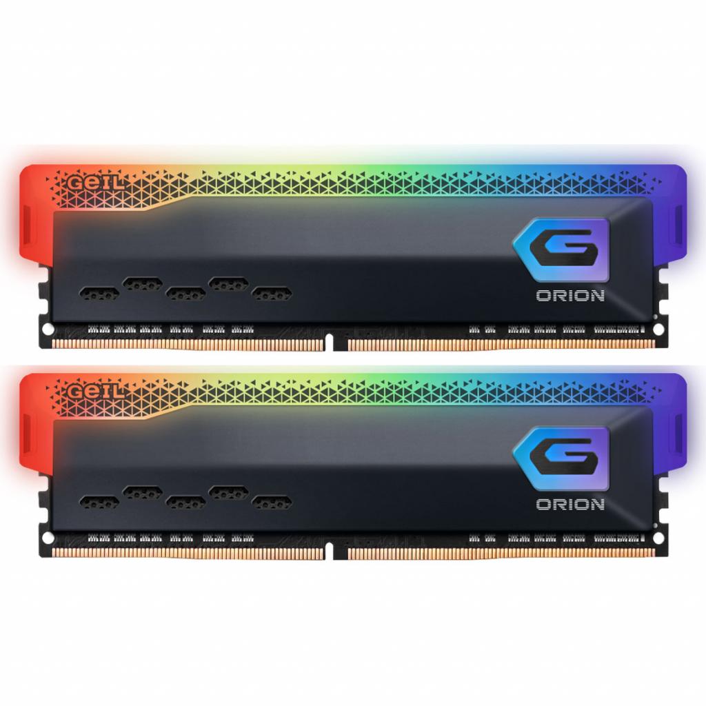 

Модуль памяти для компьютера DDR4 16GB (2x8GB) 3200 MHz Orion RGB Titanium Gray GEIL (GOSG416GB3200C16BDC)