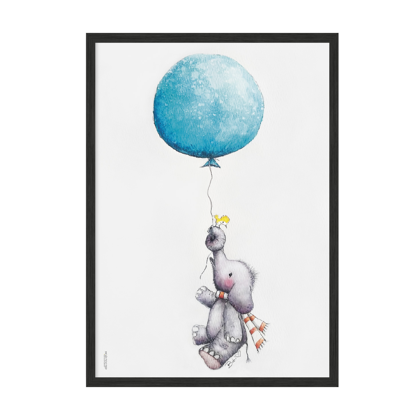 

Постер "Ballon" с антибликовым стеклом 42 x 59.4 см в чёрной рамке