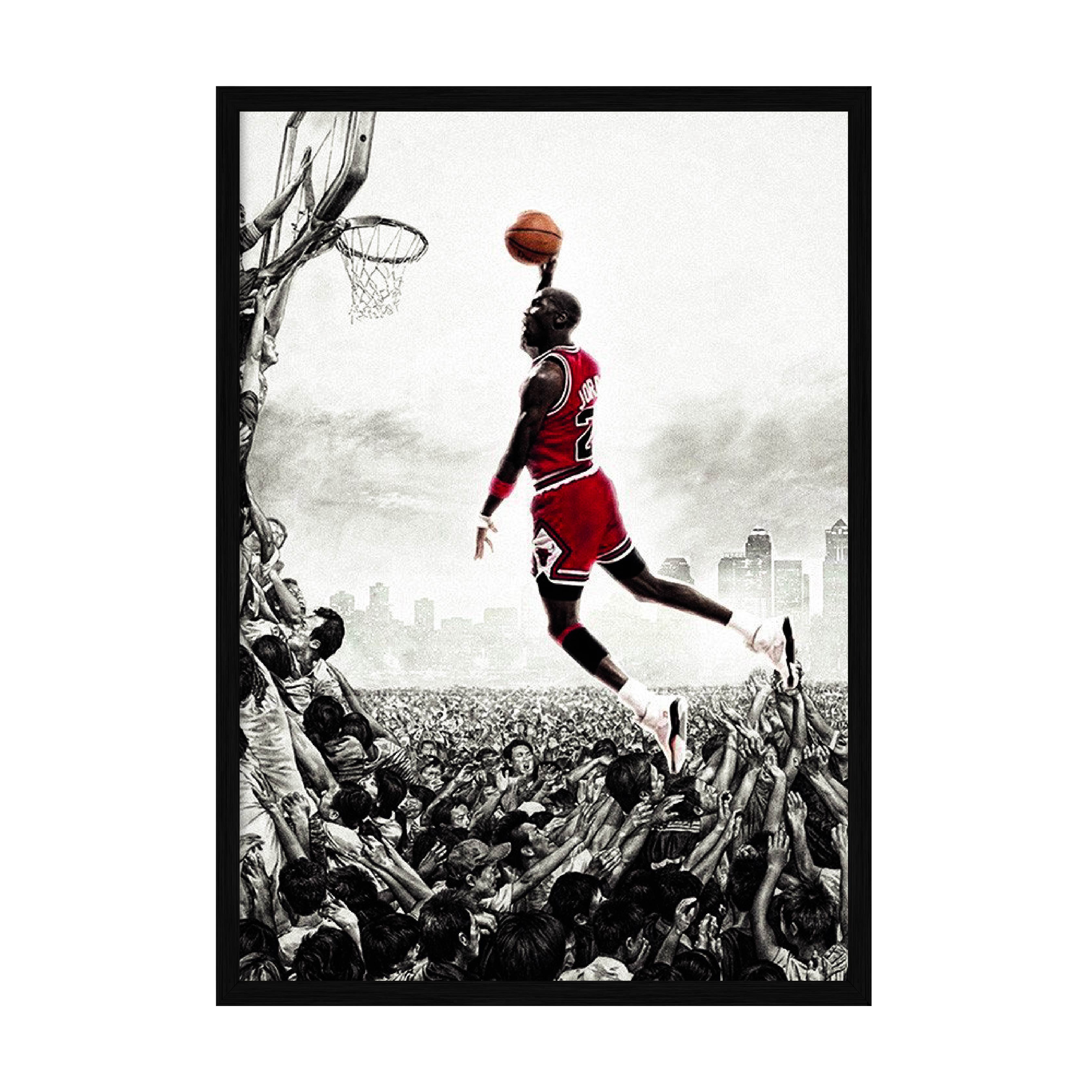 

Постер "Michael Jordan" без стекла 59.6 x 84 см в чёрной рамке