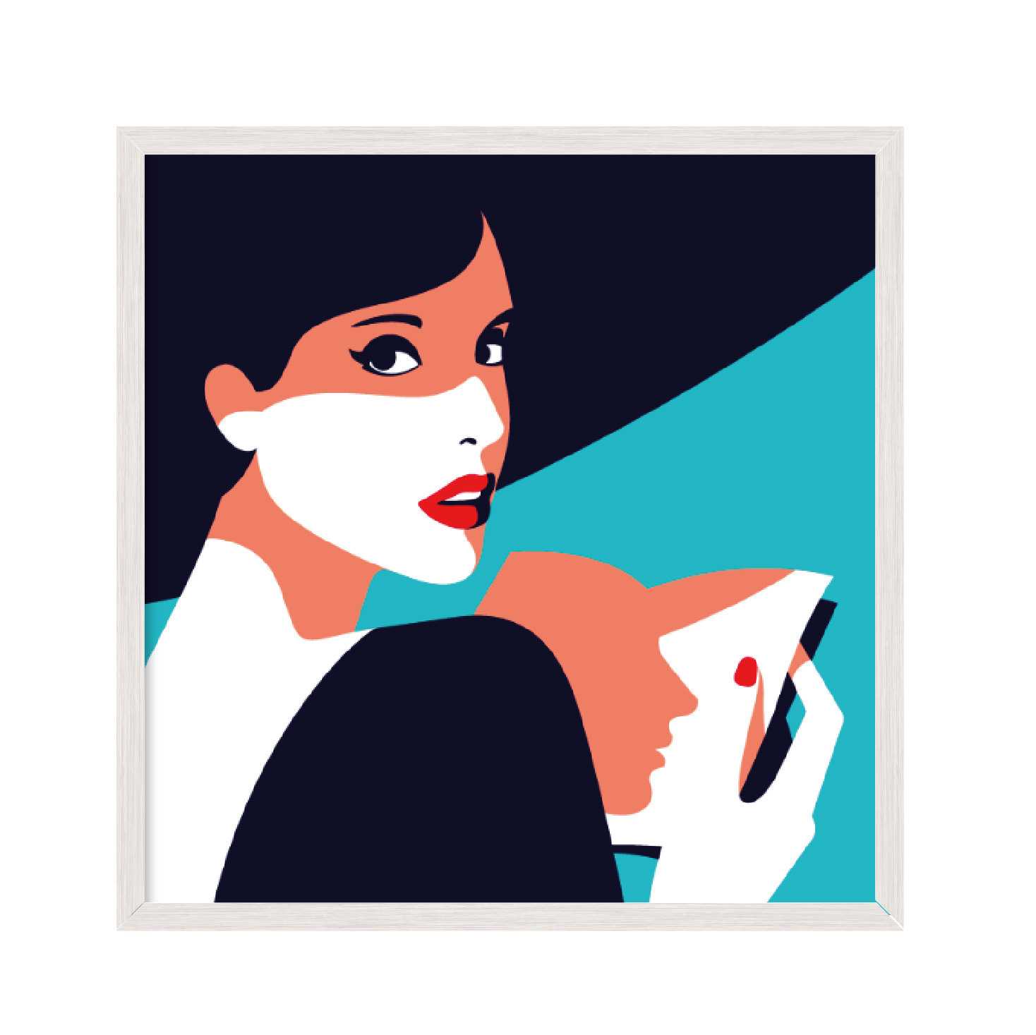 

Постер "*Girl Pop Art*" с антибликовым стеклом 30 x 30 см в белой рамке