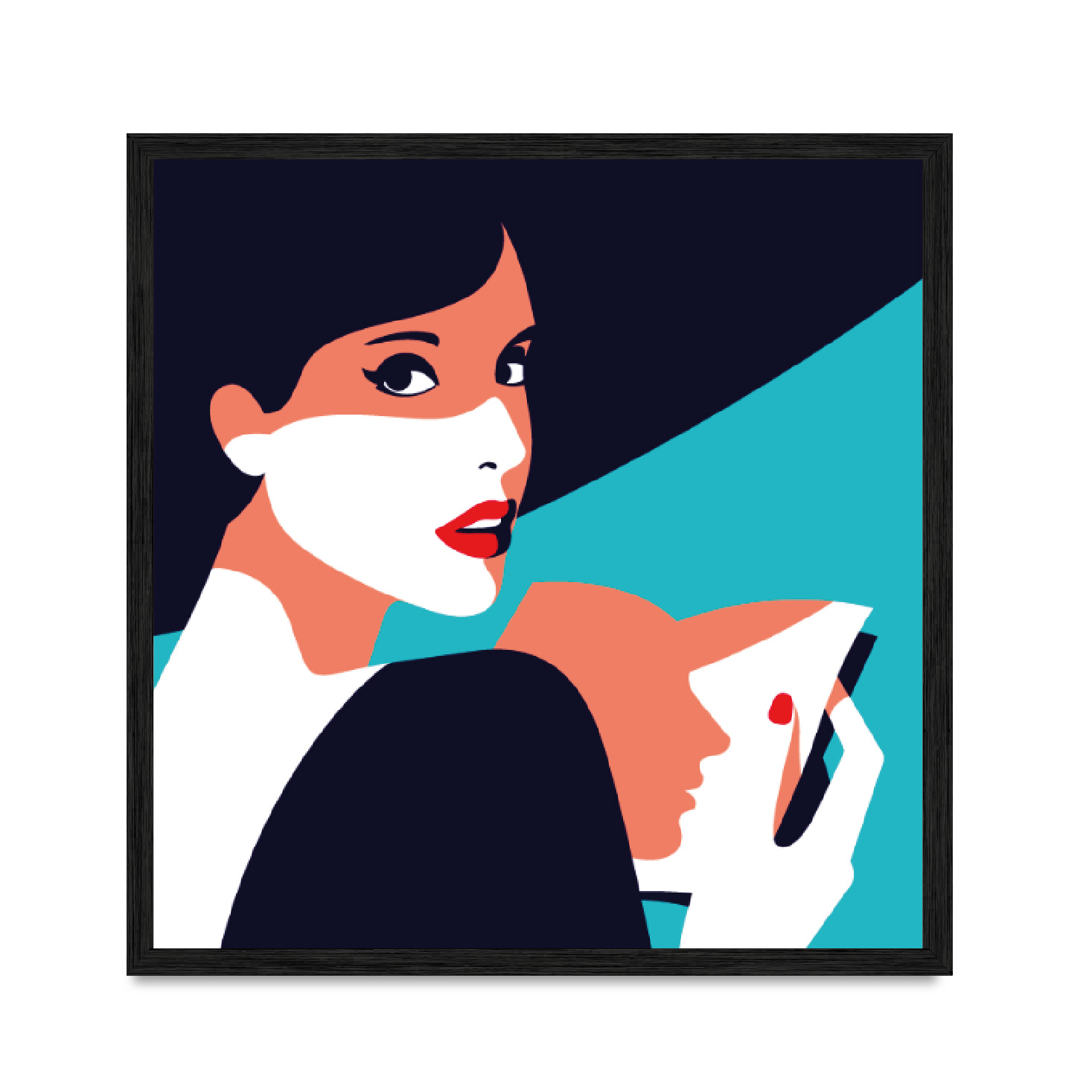 

Постер "*Girl Pop Art*" с антибликовым стеклом 45 x 45 см в чёрной рамке