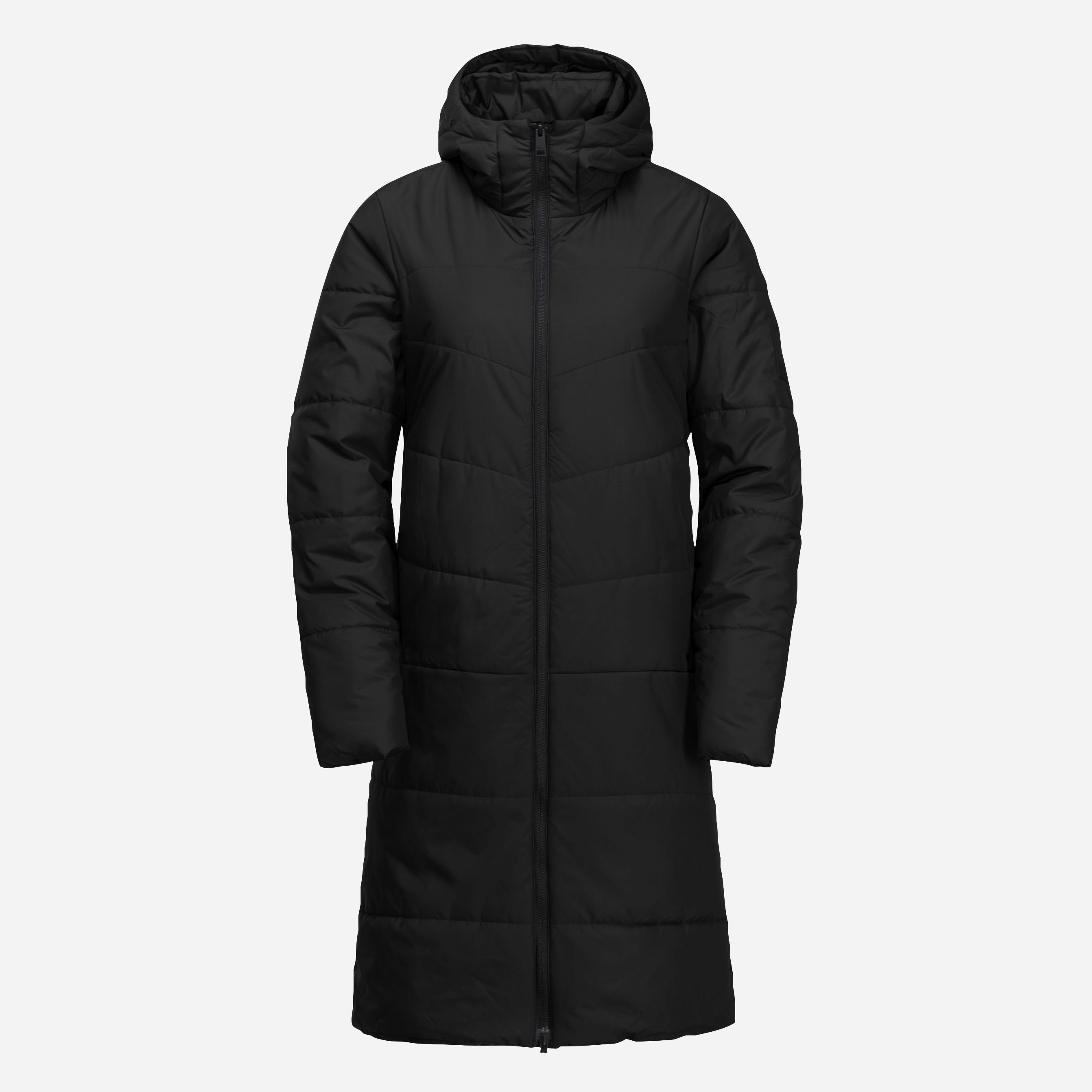 Акція на Куртка демісезонна довга з капюшоном жіноча Jack Wolfskin Deutzer Coat W 1207501_6350 XS Темно-сіра від Rozetka