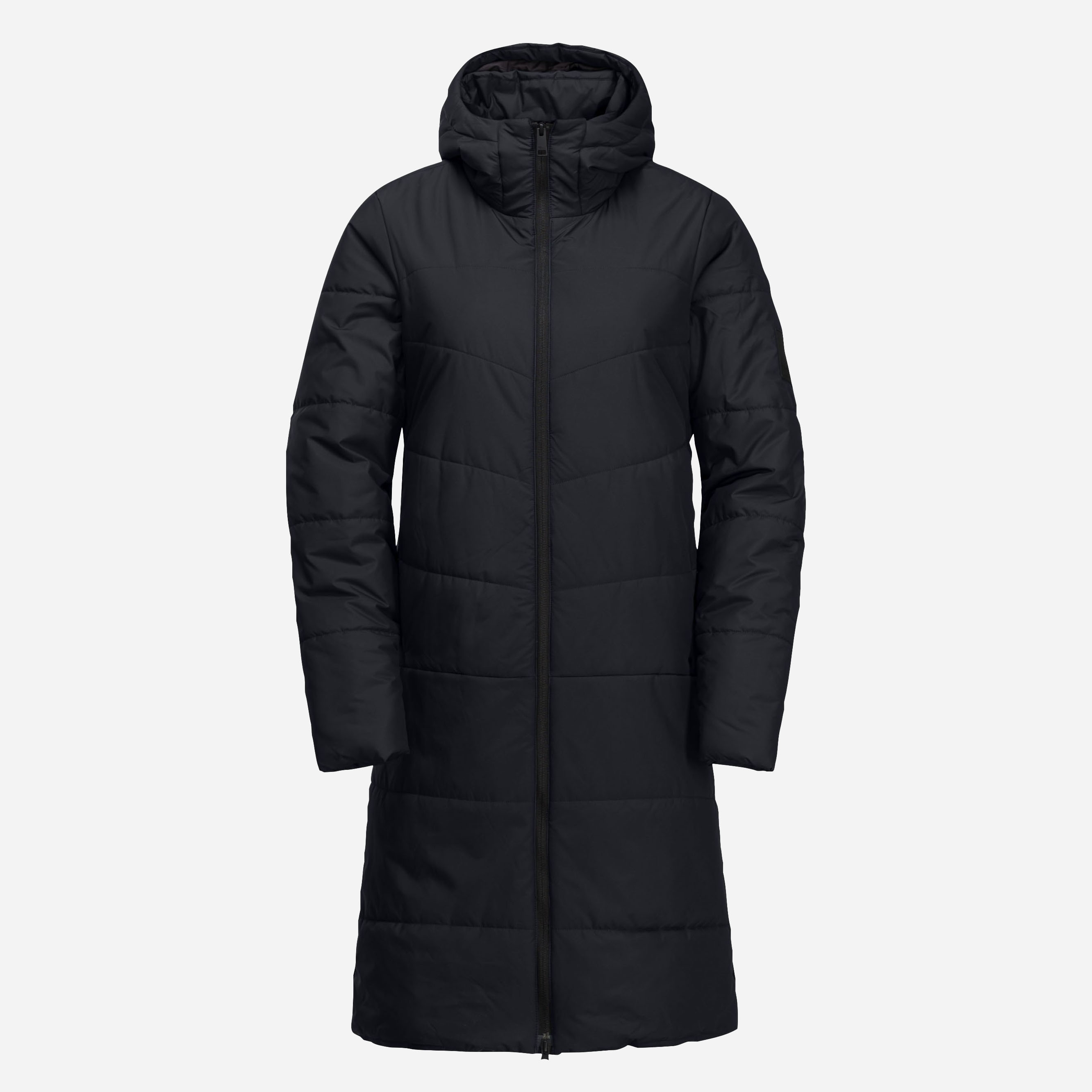 Акція на Куртка демісезонна довга з капюшоном жіноча Jack Wolfskin Deutzer Coat W 1207501_C0413 XS Синя від Rozetka