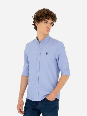 Акція на Сорочка чоловіча U.S. Polo Assn G081SZ004-000-1909107(Saks) XXL Синя (G081SZ004-000-1909107(Saks)_XXL) від Rozetka