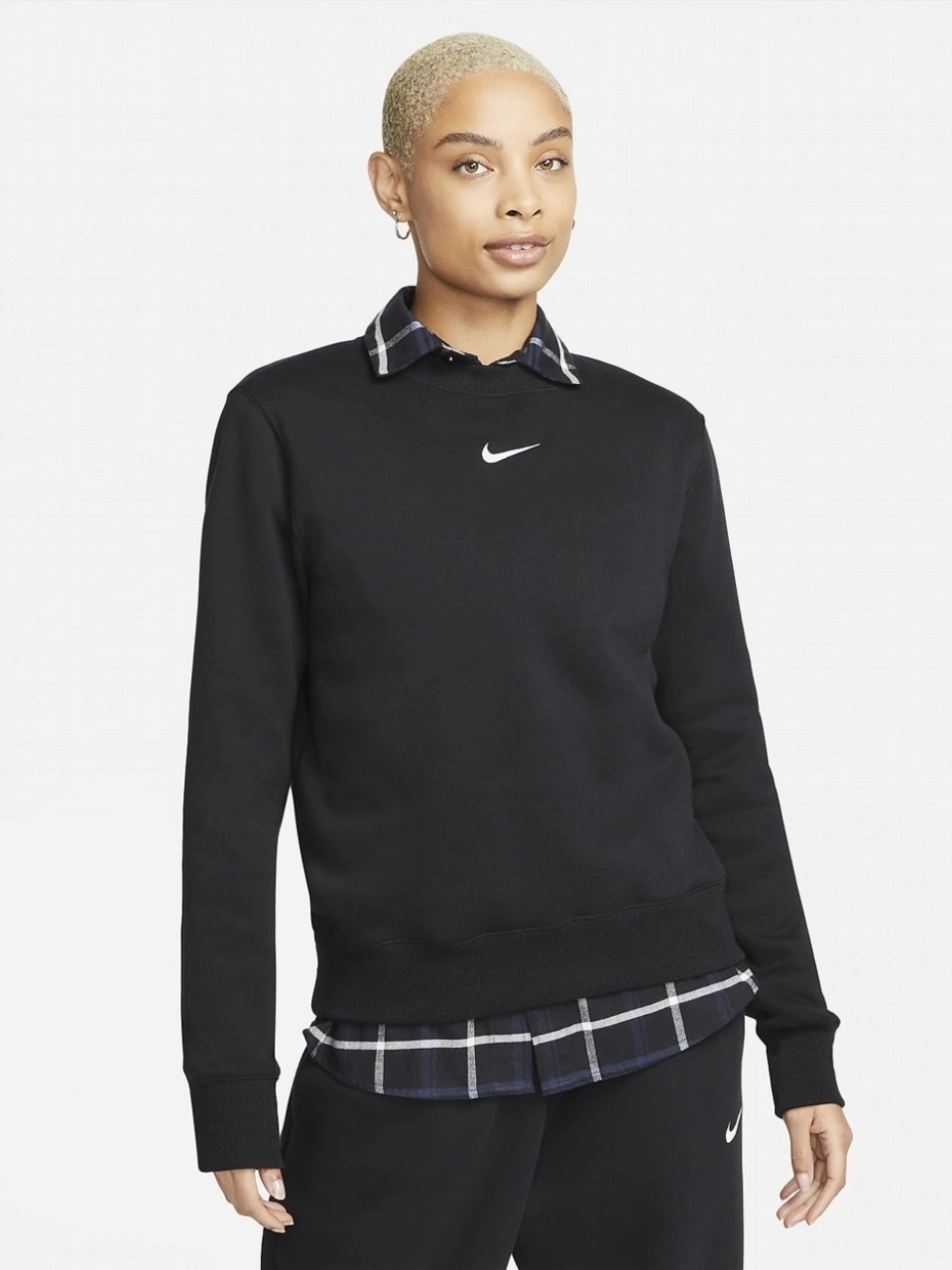 Акція на Світшот на флісі жіночий Nike Sportswear Phoenix Fleece DQ5751-010 L Чорний від Rozetka