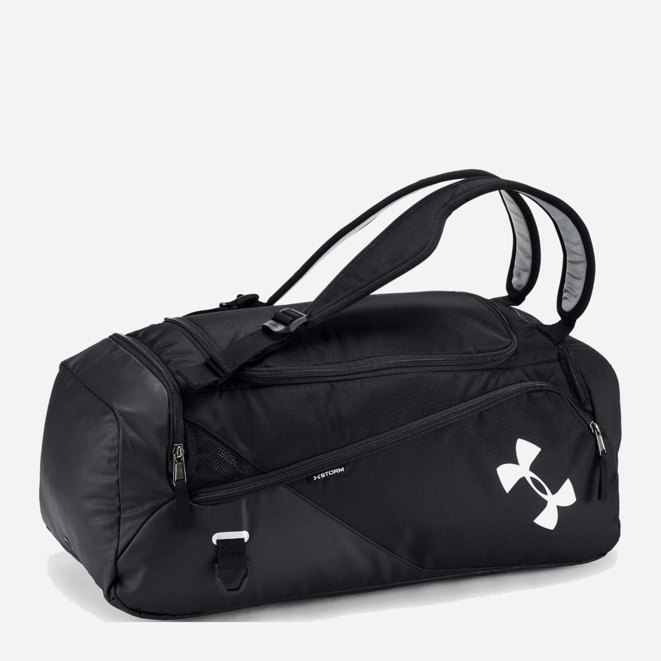 Акція на Спортивна сумка Under Armour UA Contain Duo SM BP Duffle 1381920-001 Чорна від Rozetka