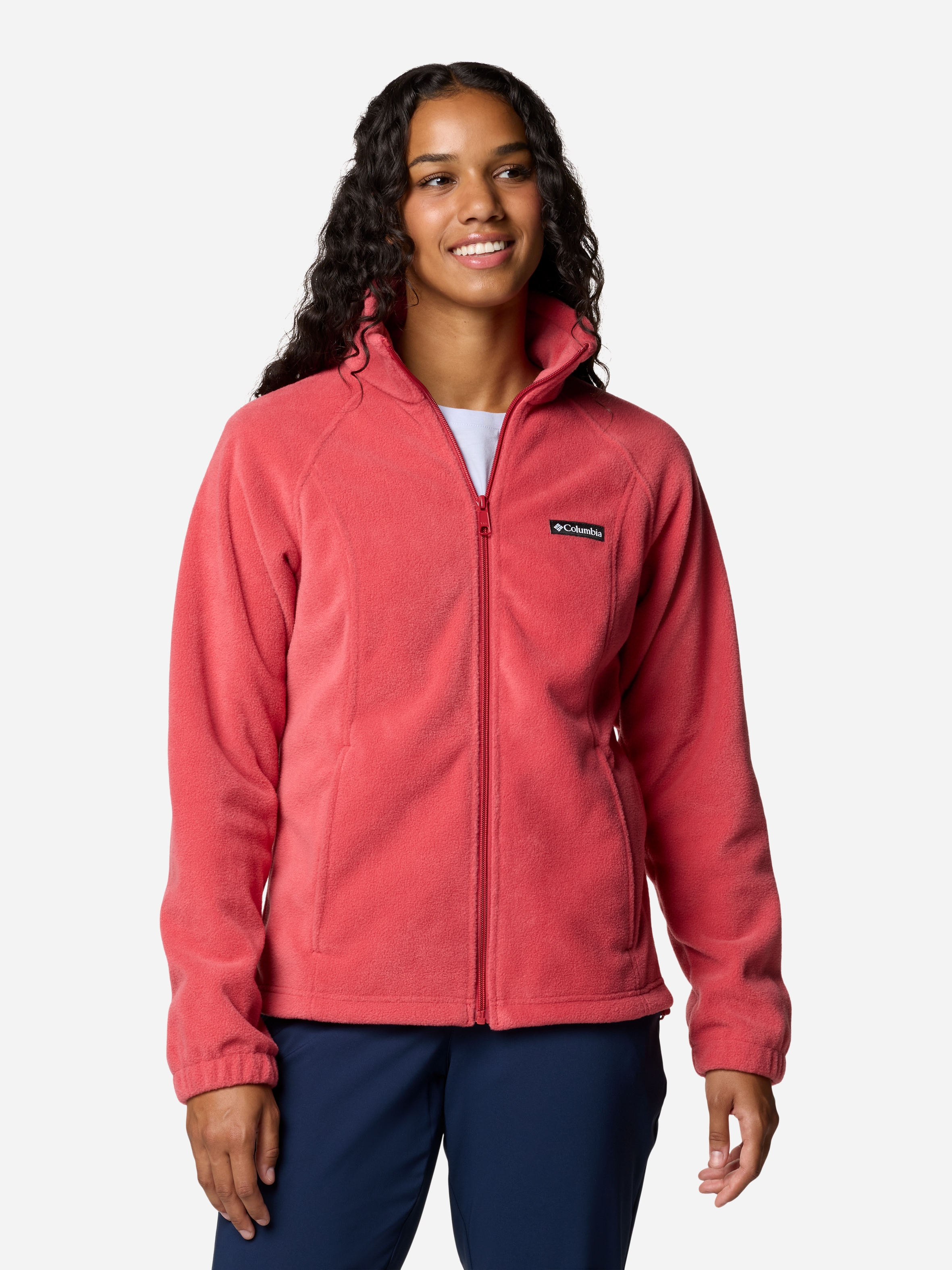 Акція на Толстовка на блискавці без капюшона жіноча Columbia Benton Springs Full Zip 1372111603 S Червона від Rozetka