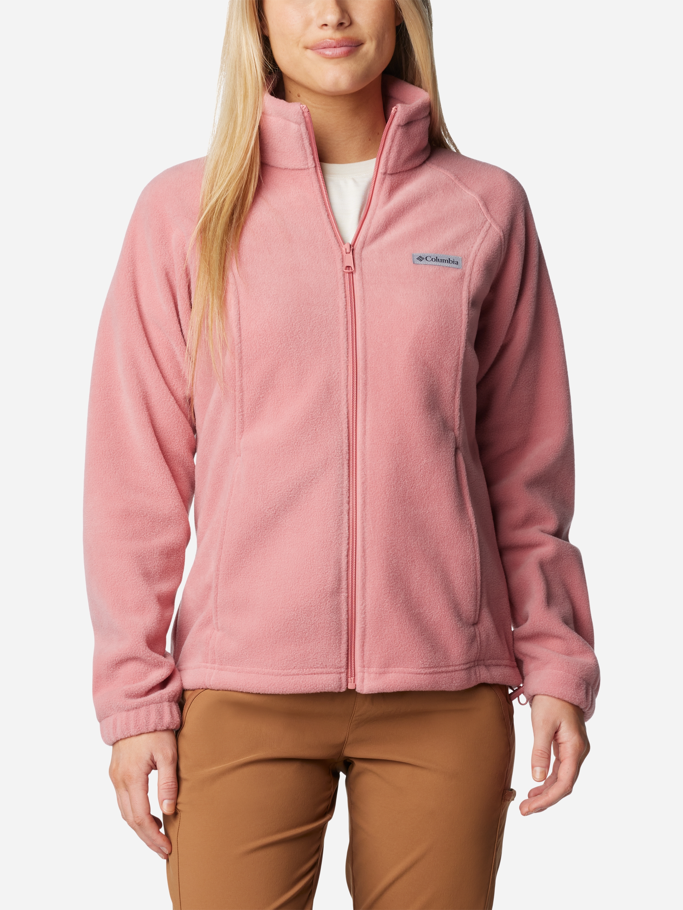 Акція на Толстовка на блискавці без капюшона жіноча Columbia Benton Springs Full Zip 1372111630 L Рожева від Rozetka