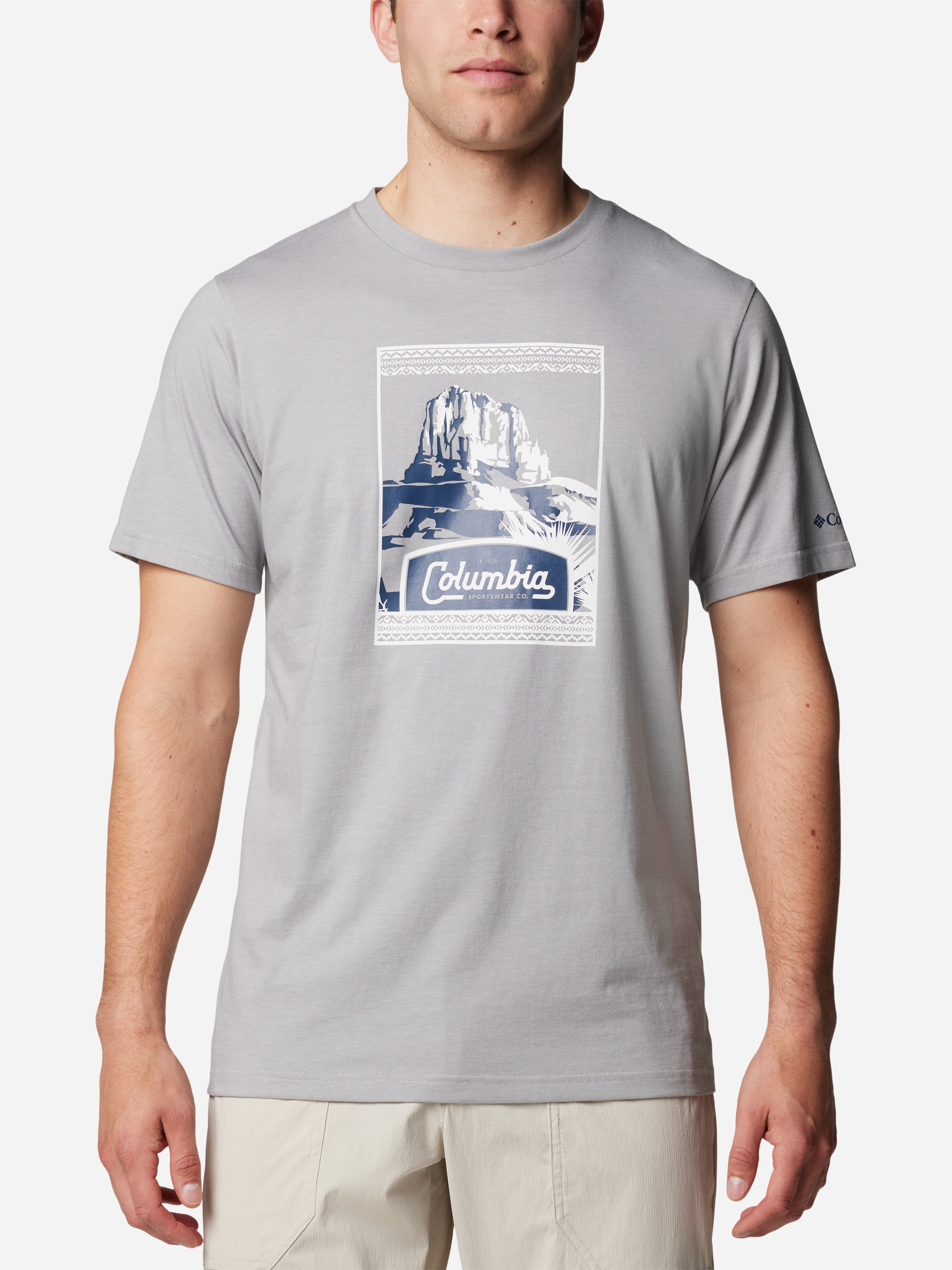 Акція на Футболка бавовняна чоловіча Columbia CSC Seasonal Logo Tee 1991036038 L Сіра від Rozetka