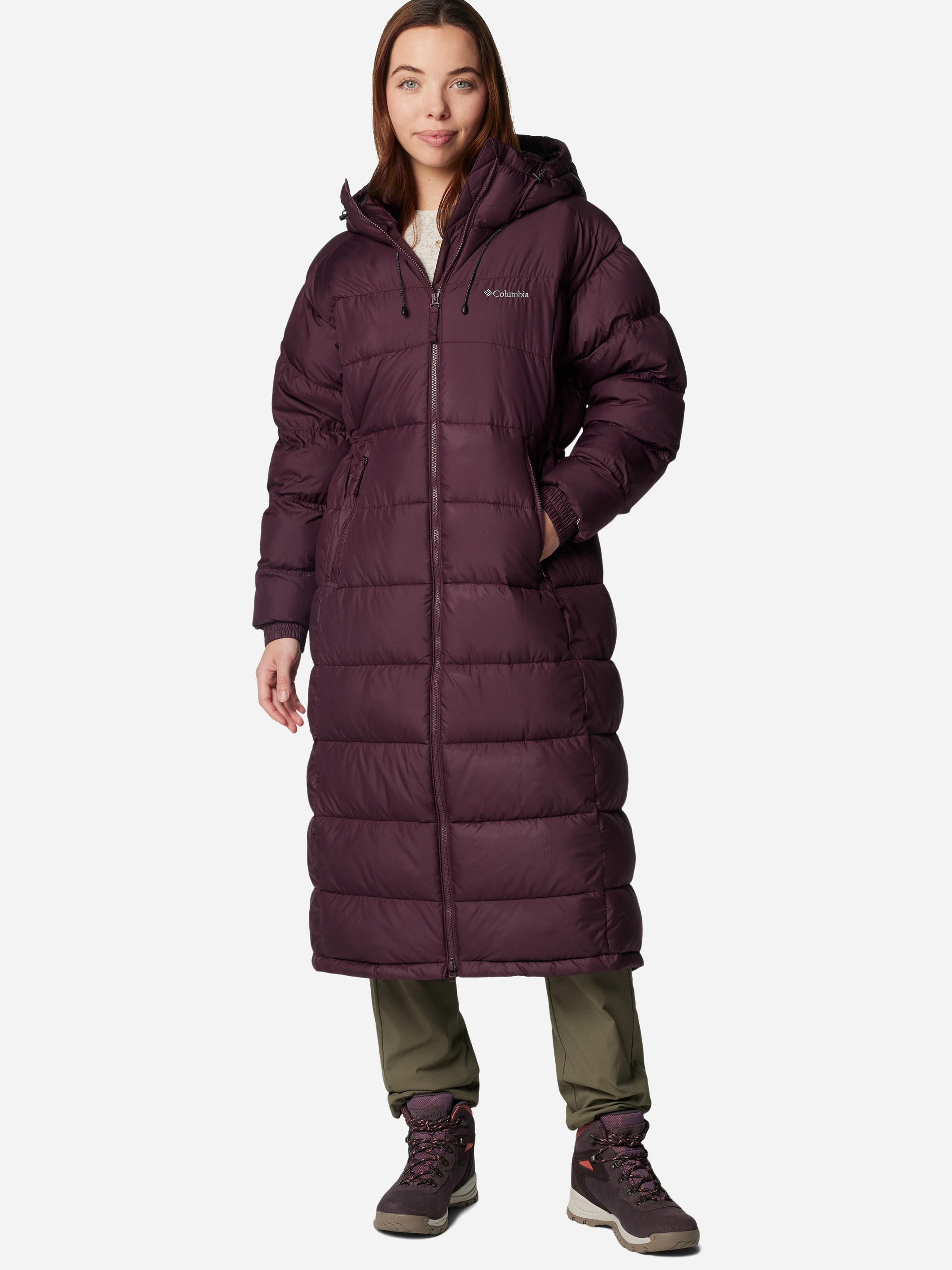 Акція на Куртка зимова довга жіноча Columbia Pike Lake Long Jacket 2051351607 XL Бордова від Rozetka