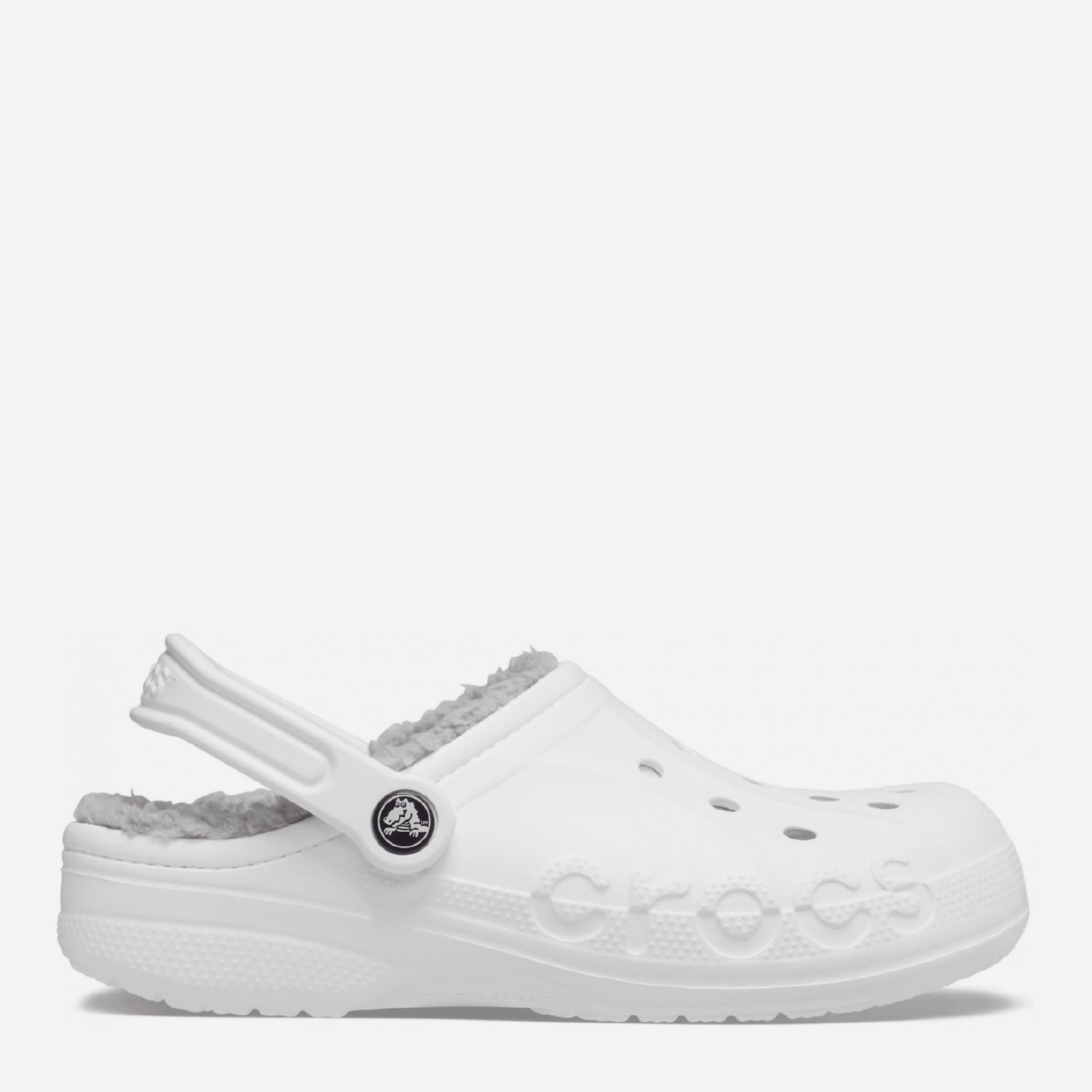 Акція на Жіночі крокси утеплені Crocs Baya Lined Clog 205969-11H 36-37 (M4/W6) 22 см Білий/Світло-сірий від Rozetka