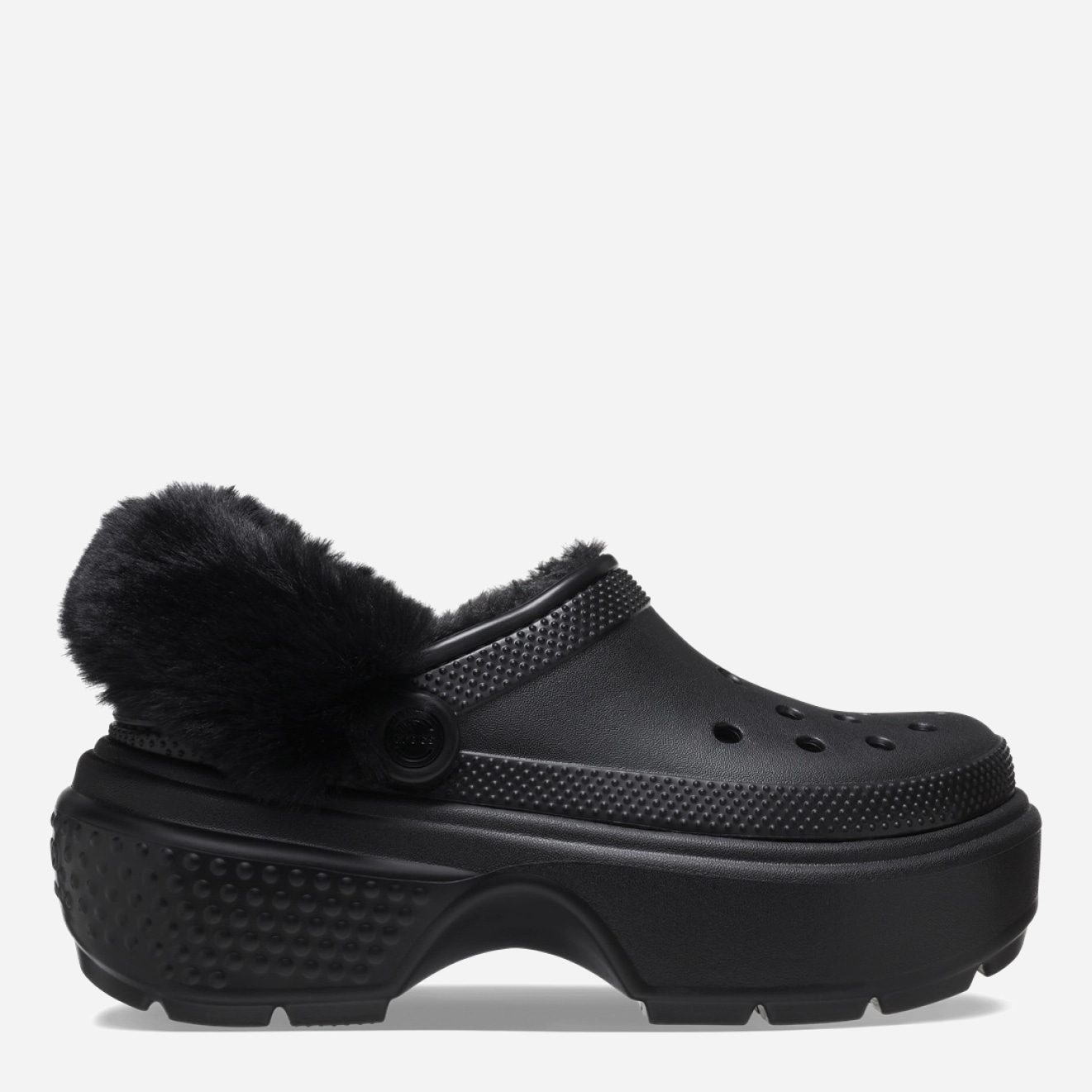 Акція на Жіночі крокси утеплені Crocs Stomp Lined Clog 208546-001 41-42 (M8/W10) 26 см Чорні від Rozetka