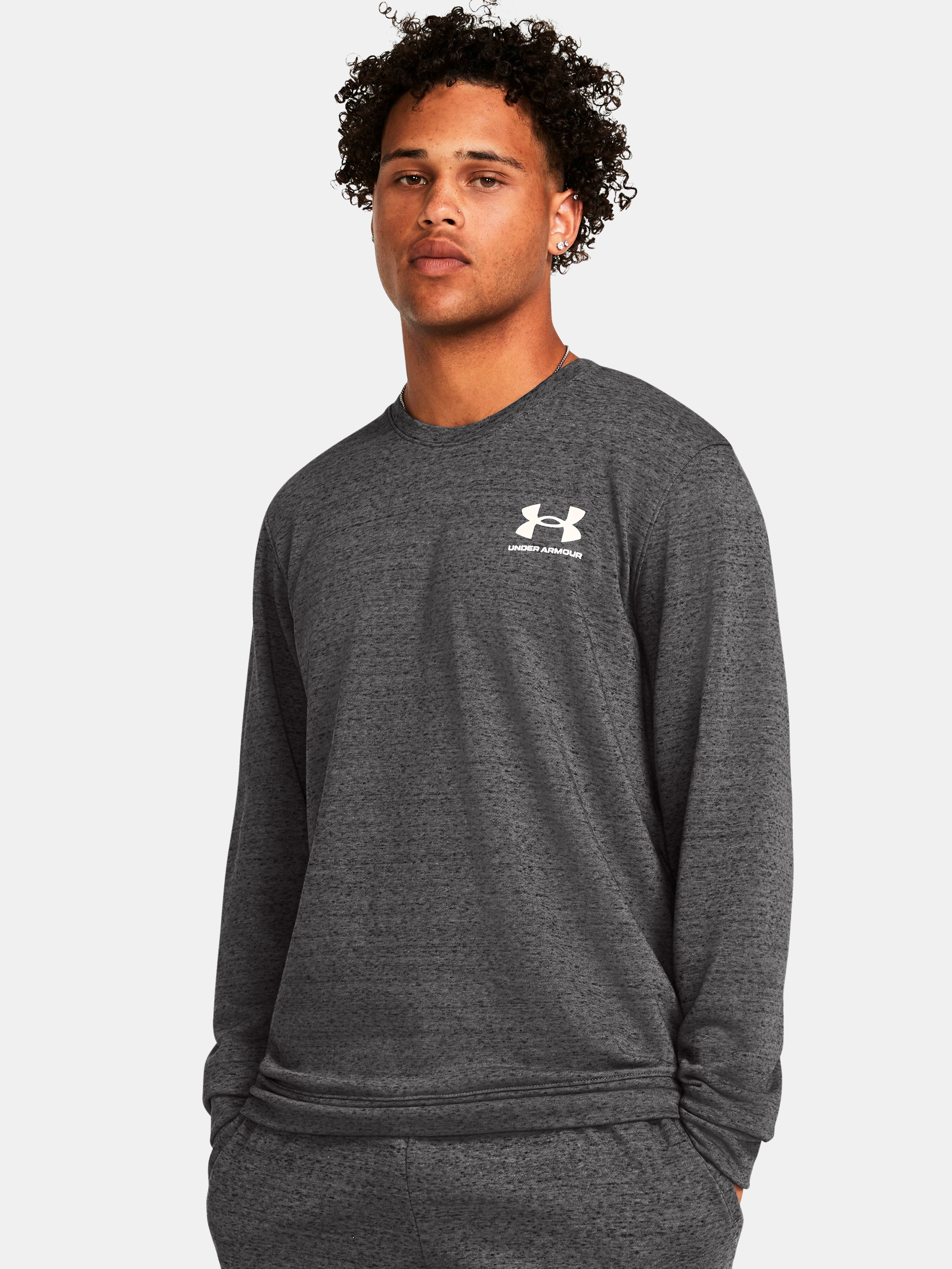 Акція на Світшот чоловічий Under Armour Ua Rival Terry Lc Crew 1370404-025 S Сірий від Rozetka