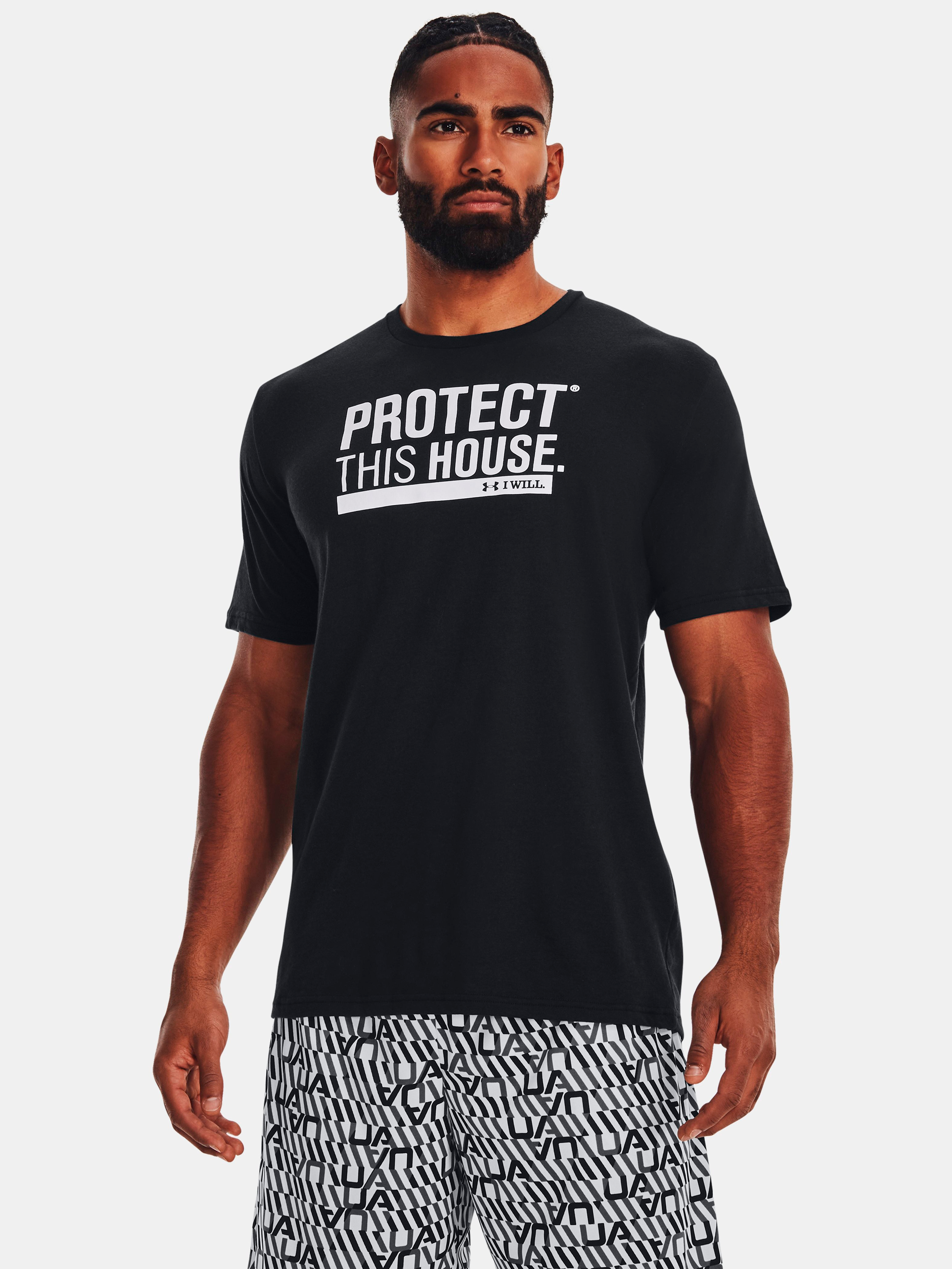 Акція на Футболка чоловіча Under Armour Ua Protect This House Ss 1379022-001 XL Чорна від Rozetka