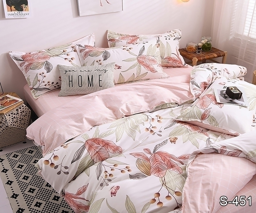 

Комплект постельного белья ТМ TAG King Size Сатин 100% хлопок с компаньоном S451
