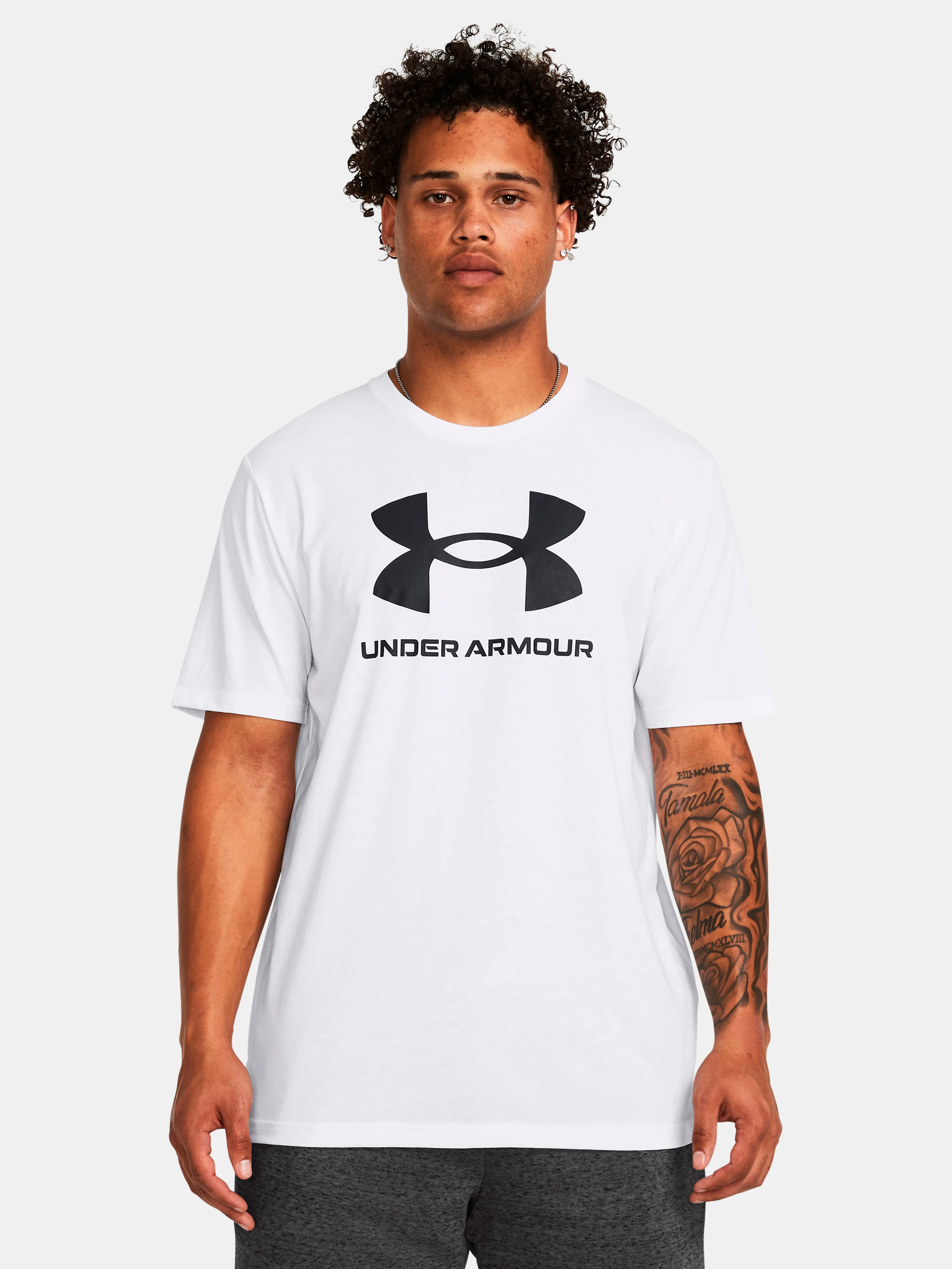 Акція на Футболка чоловіча Under Armour Ua Sportstyle Logo Update Ss 1382911-100 L Біла від Rozetka