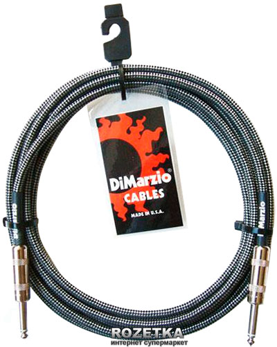 

Инструментальный кабель DiMarzio Instrument Cable 3 м Black Grey (EP1710SS BKGY)