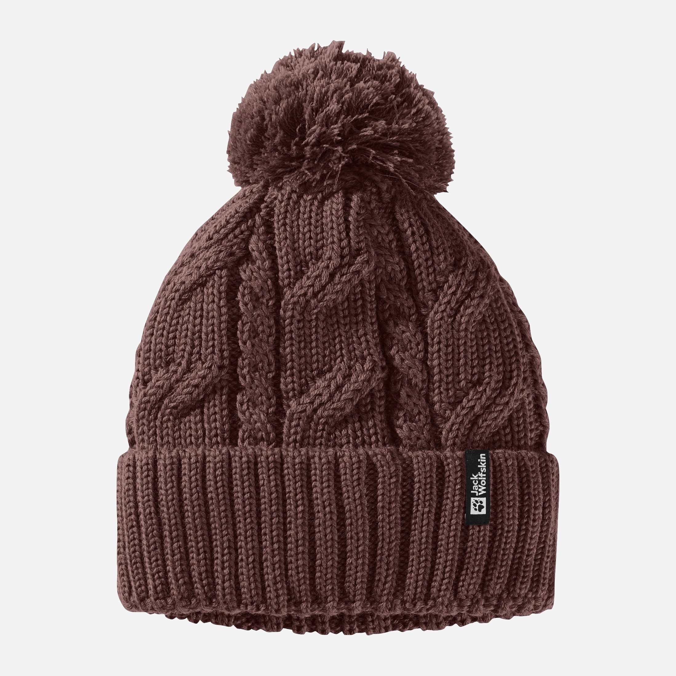 Акція на Шапка Jack Wolfskin Pompom Beanie 1905092-J0127 One Size Теракотова від Rozetka