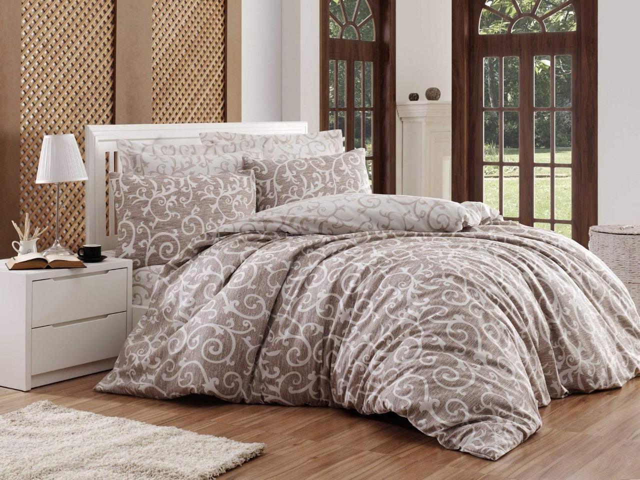 

Комплект постельного белья Eponj Home Merle, размер King, бежевый