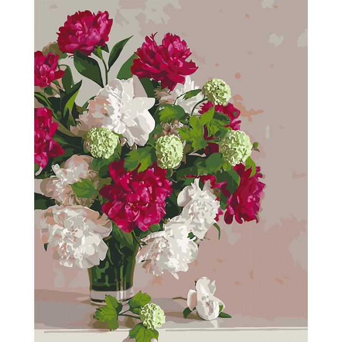 

Картина по номерам. "Пионы" 40*50см KHO3072