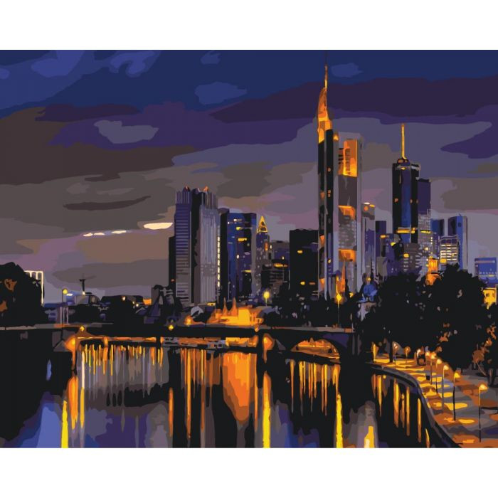 

Картина по номерам. Городской пейзаж "Стиль ночного Гонконга" 40х50см KHO2178