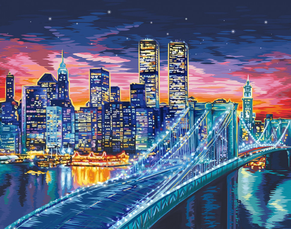 

Картина по номерам. "Ночной Манхэттен" 40*50см KpN-01-10U