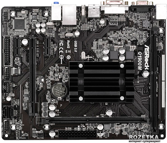 

Материнская плата ASRock Q1900M (Intel Quad-Core J1900, SoC, PCI-Ex16)