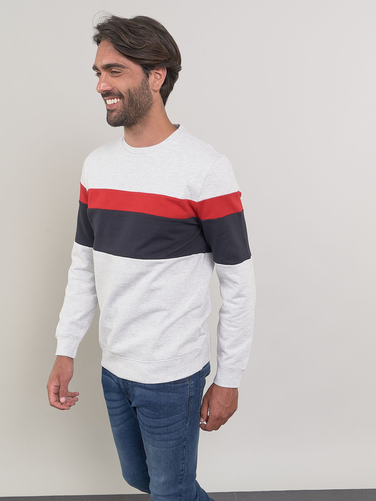 

Свитшот Piazza Italia 34311-1655 S Grey Melange
