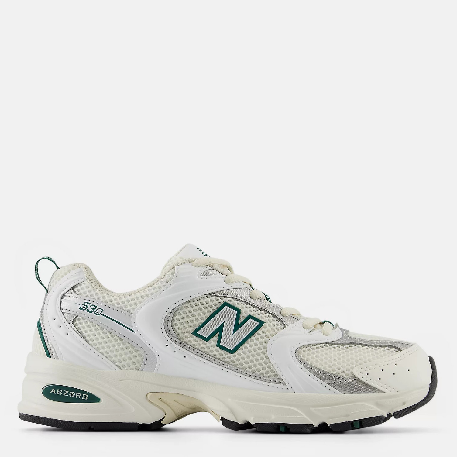 Акція на Чоловічі кросівки New Balance 530 MR530SX 46.5 (12US) 30 см Білий/Зелений від Rozetka