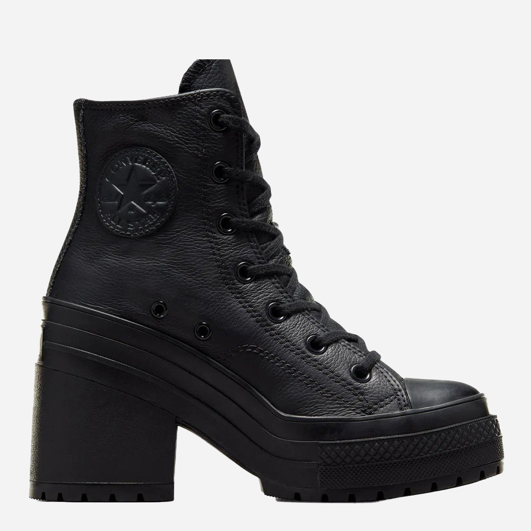 Акція на Жіночі черевики високі Converse Chuck 70 De Luxe Heel Hi A06145C-001 35 (5) 22 см Чорні від Rozetka