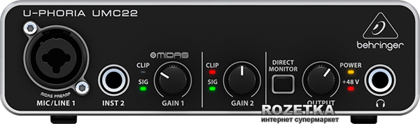

Аудиоинтерфейс Behringer UMC22