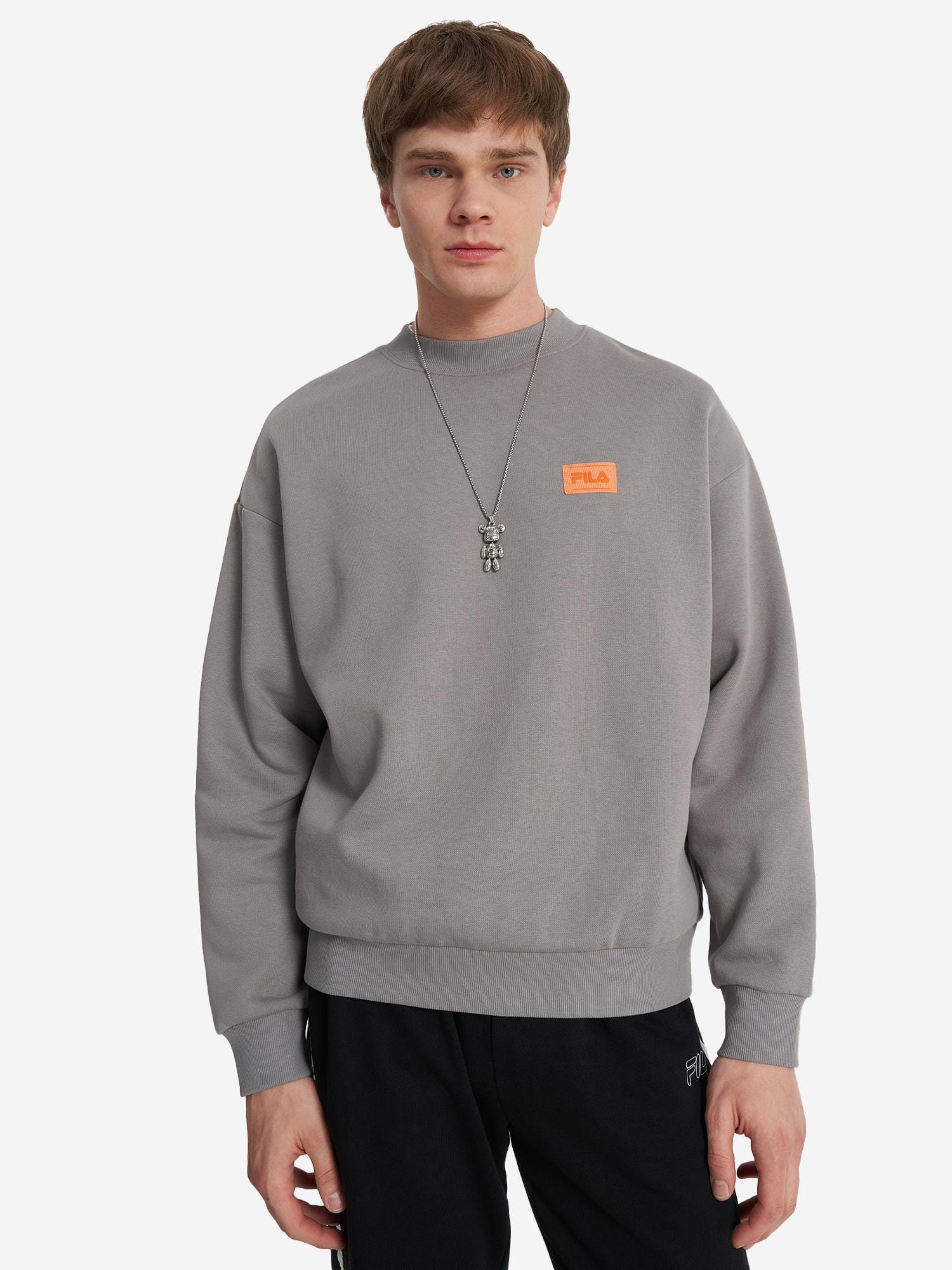 Акція на Світшот оверсайз чоловічий Fila Men's jumper 129492-91 52-54 Сірий від Rozetka