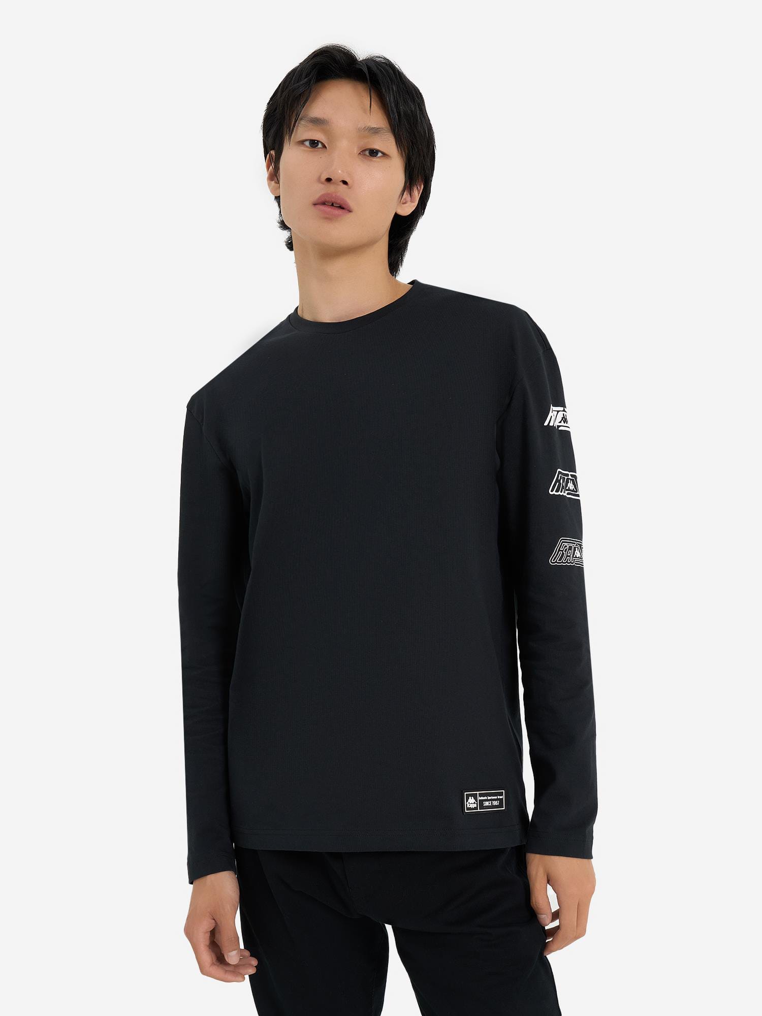 Акція на Чоловічий лонгслів Kappa Men's jumper 131044-99 44-46 Чорний від Rozetka