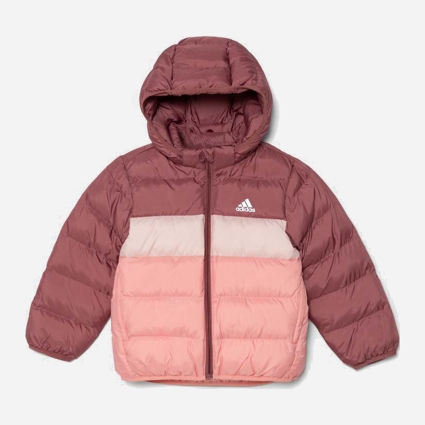 Акція на Дитяча куртка демісезонна для дівчинки Adidas Lk Sd Jkt IW0554 98-104 см Малинова від Rozetka