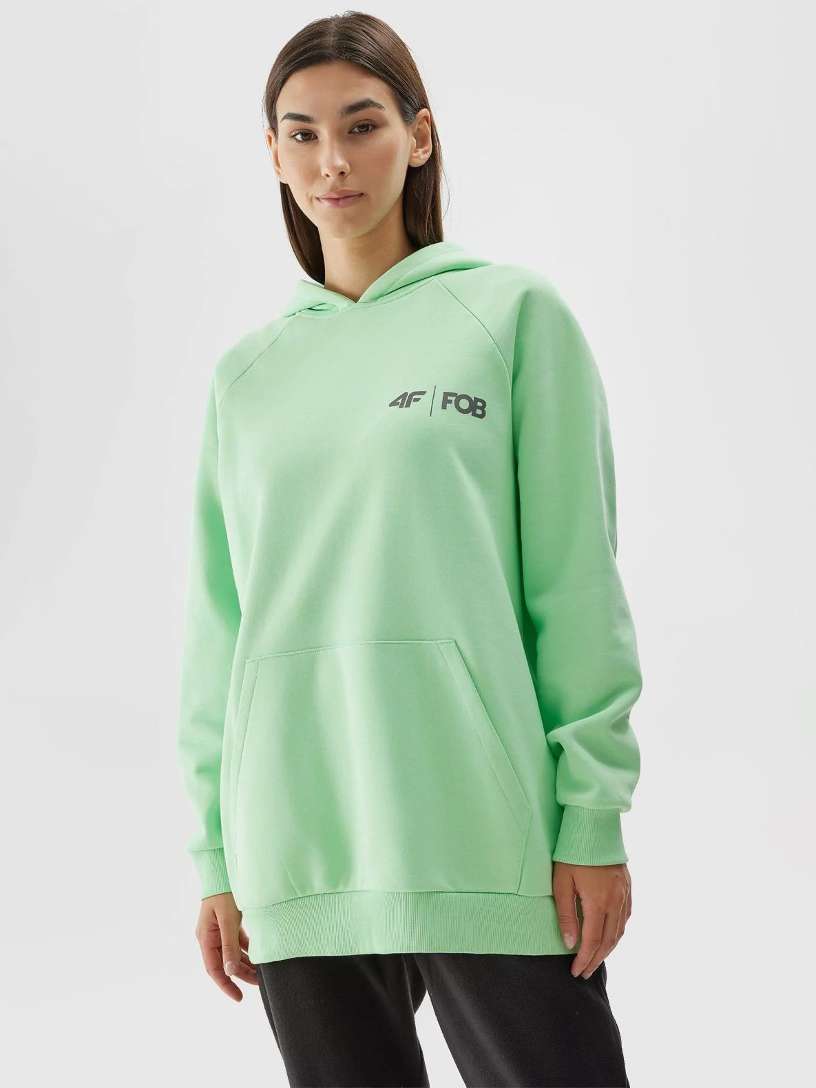 Акція на Худі жіноче 4F Sweatshirt F700 4FAW23TSWSF700-42N L Зелене від Rozetka