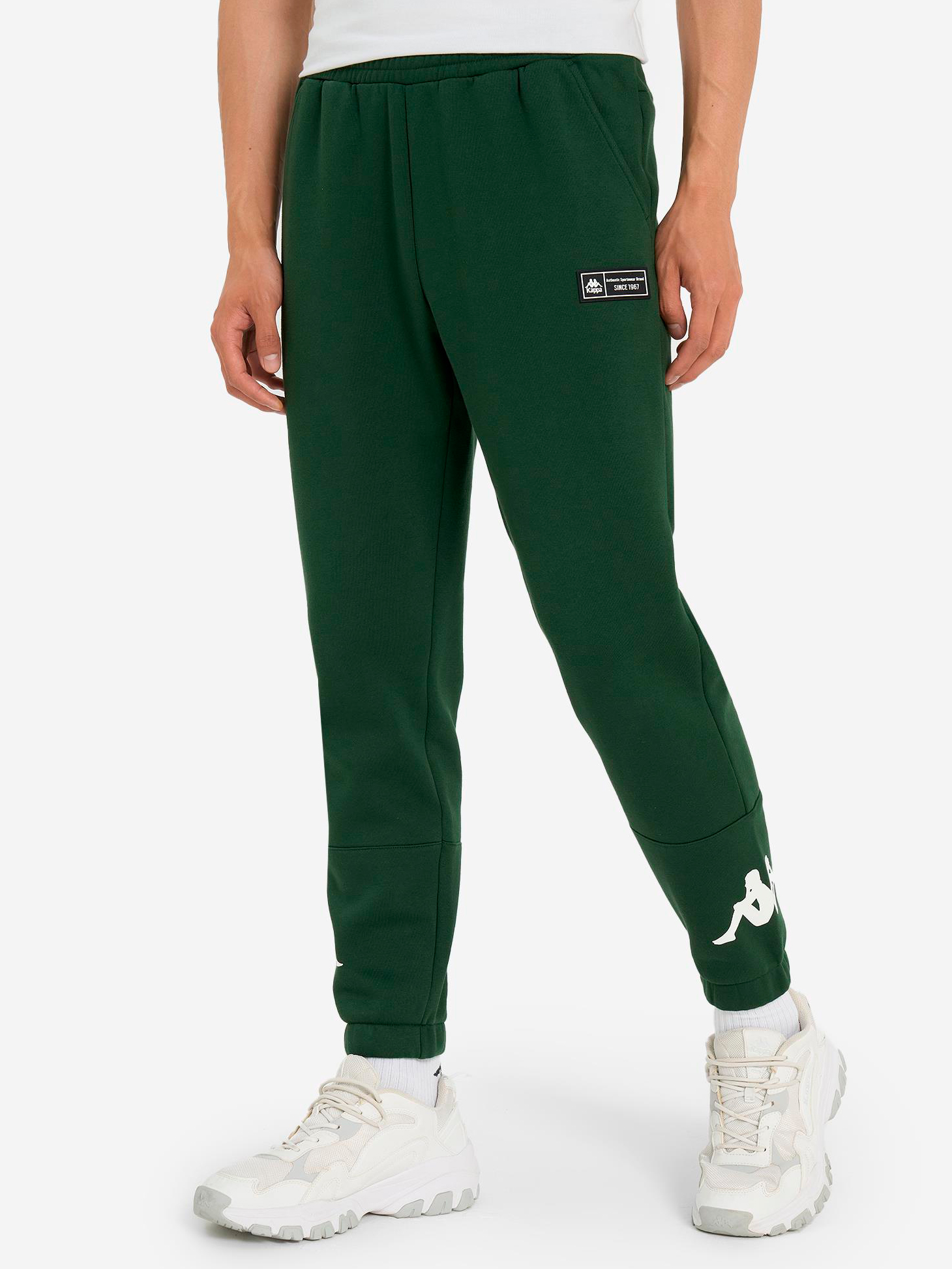 Акція на Спортивні штани чоловічі Kappa Men's trousers 130326-74 50 Темно-зелені від Rozetka