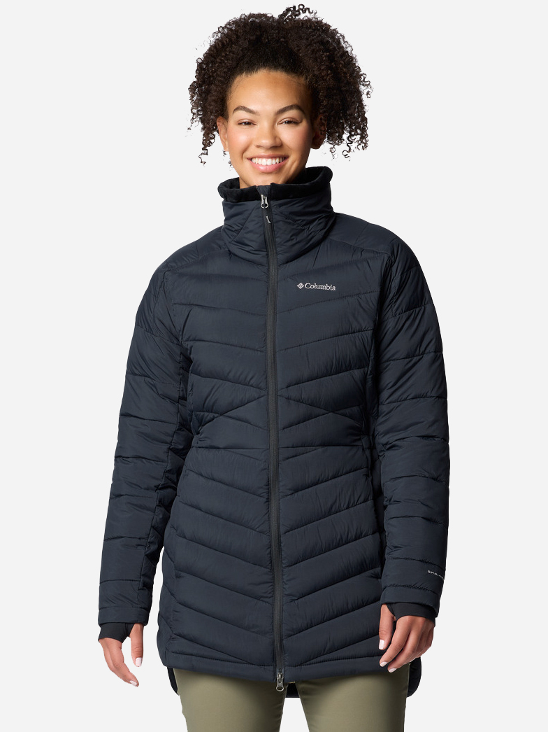 Акція на Куртка демісезонна подовжена жіноча Columbia Omni-Heat Joy Peak II Novelty Jacket 2089051-010 XS Чорна від Rozetka