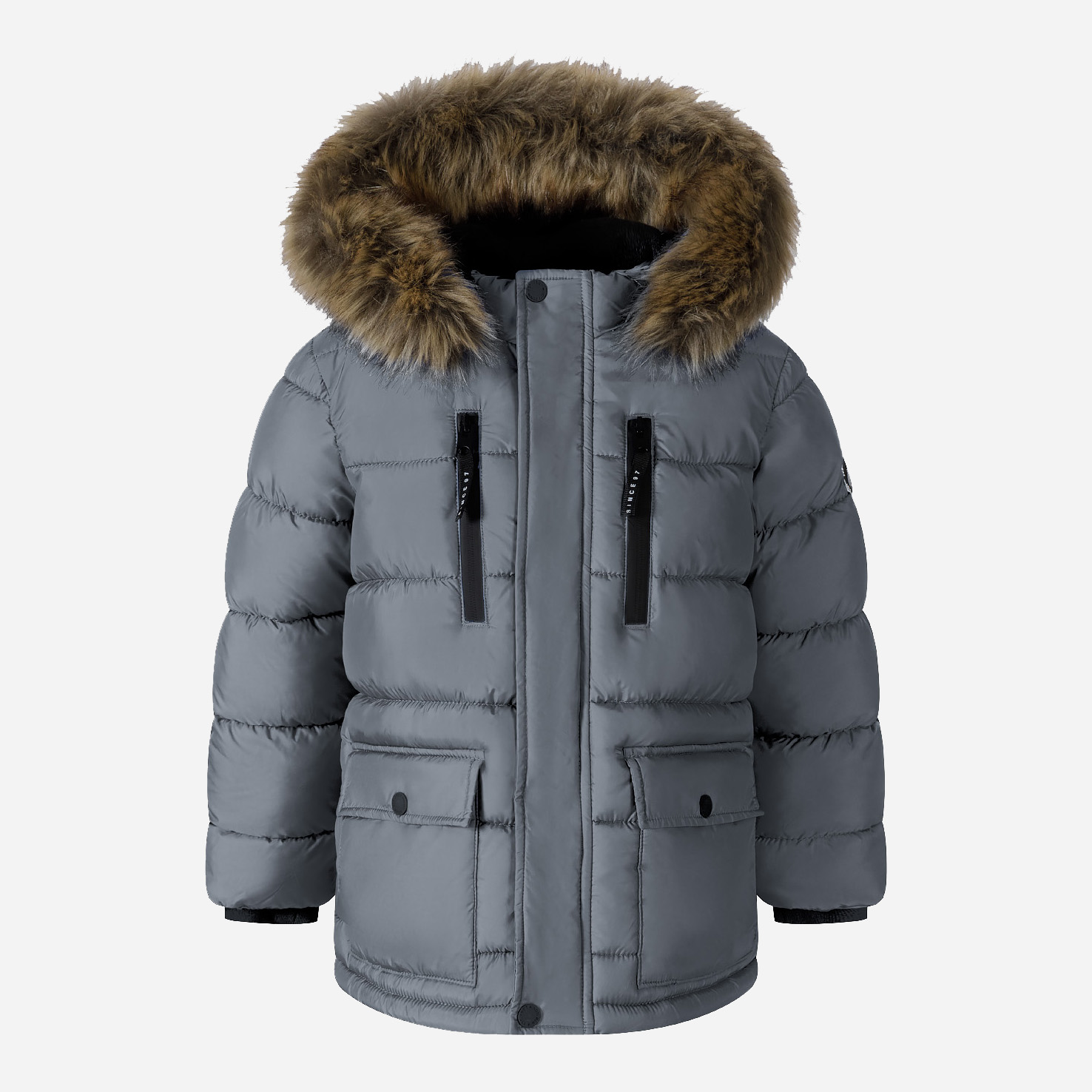 Дитяча зимова стьобана куртка для хлопчика Minoti 19coat51 41108TEN 134-140 см Сіра від Rozetka на платформі USKIDKA Акція на Дитяча зимова стьобана куртка для хлопчика Minoti 19coat51 41108TEN 134-140 см Сіра від Rozetka
