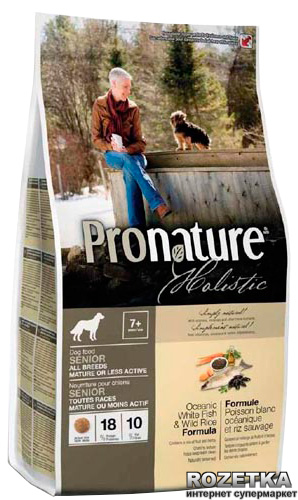 

Сухой корм для пожилых собак Pronature Holistic Senior со вкусом океанической белой рыбы и дикого риса 13.6 кг (65672536134)