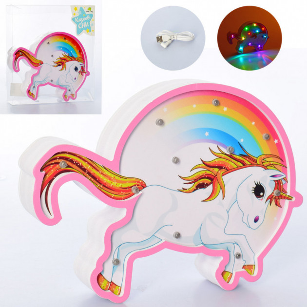 

Деревянная игрушка Ночник MD 2241 единорог