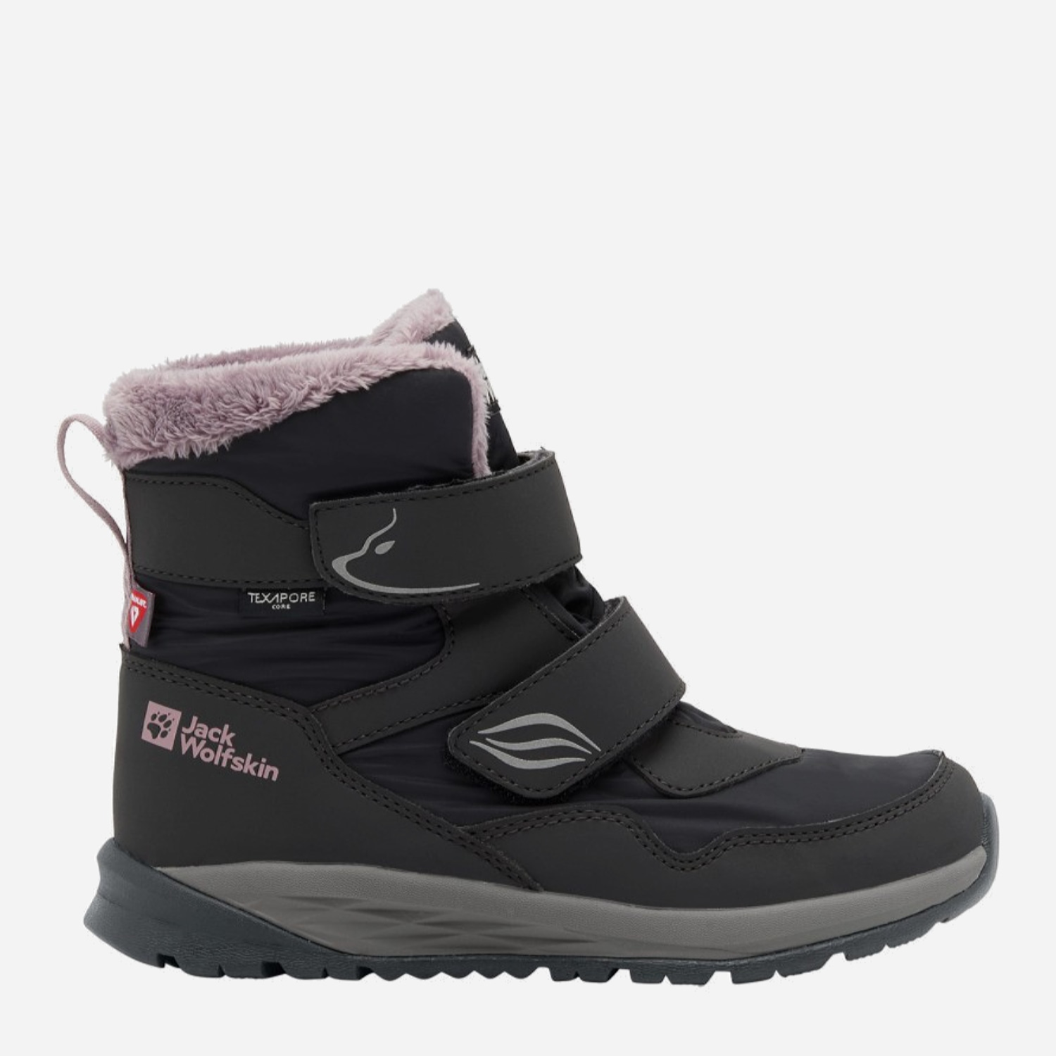 Акція на Дитячі зимові черевики для хлопчика Jack Wolfskin Polar Bear-G Texapore Mid Vc K A62146_6350 30 Темно-сірі від Rozetka