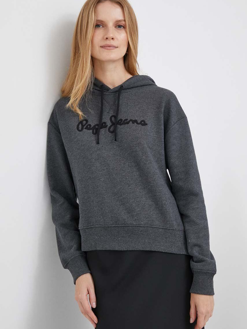 Акція на Худі жіноче Pepe Jeans London 405516328 S Сіре від Rozetka