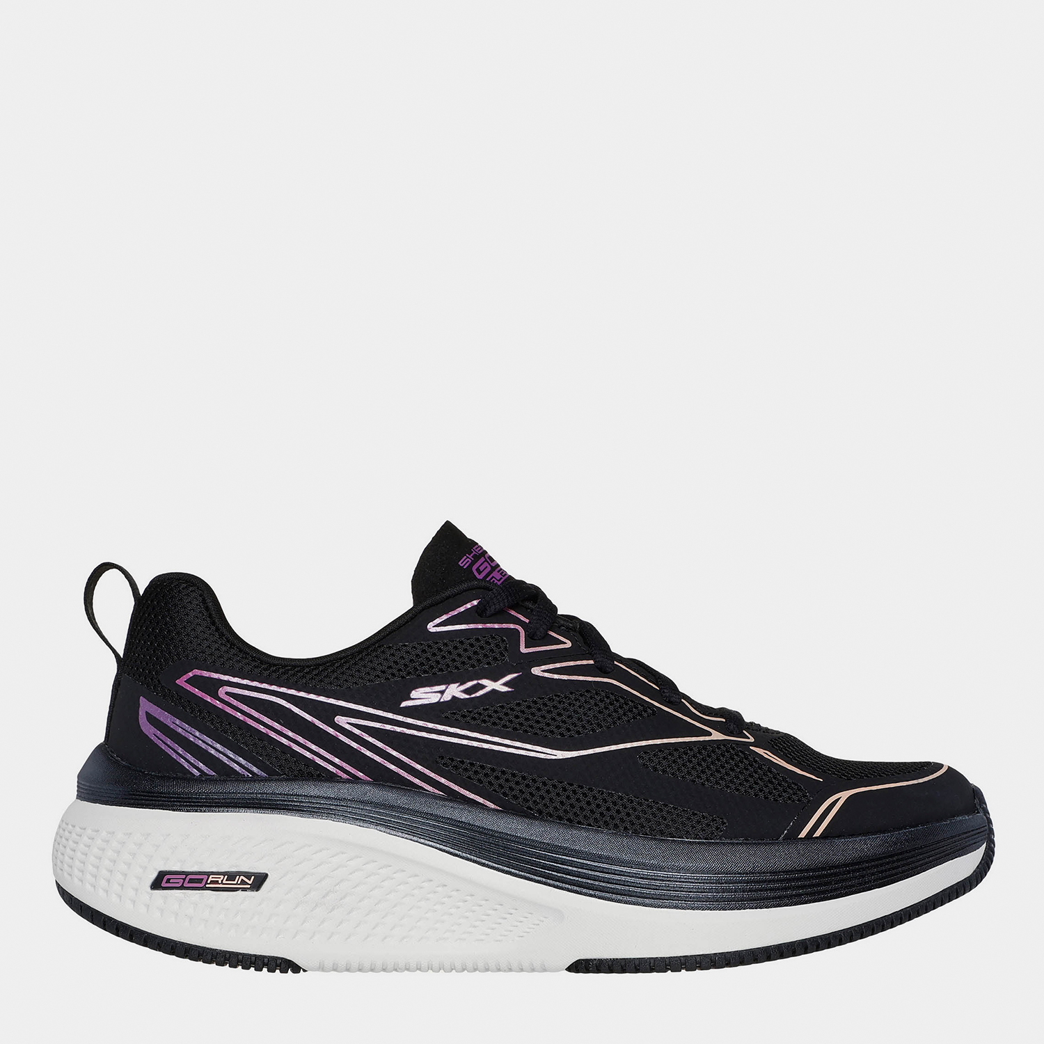 Акція на Жіночі кросівки для бігу Skechers 129001 BKPR 39.5 (9.5US) 26.5 см Чорні від Rozetka