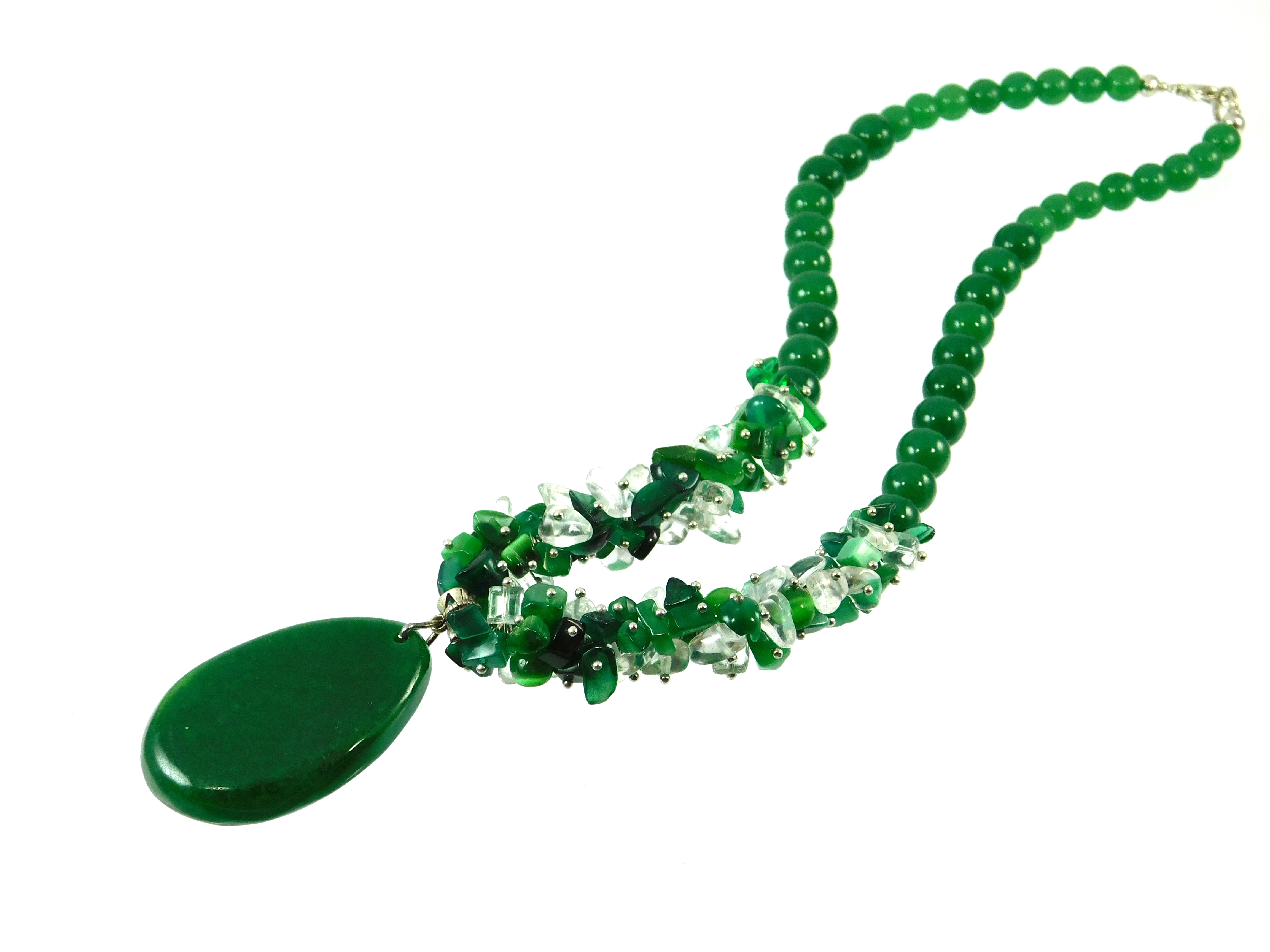 

Ексклюзивне намисто Хризопраз, гірський кришталь 1Дизайн-Студія "FF" 13.03.40.009