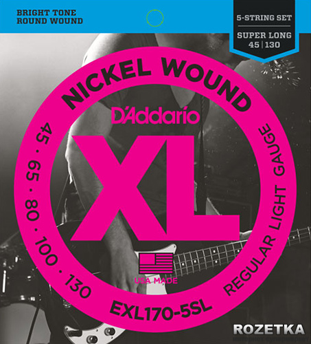 

DAddario EXL170-5SL XL Nickel Wound Bass Regular Light 5-String (45-130)